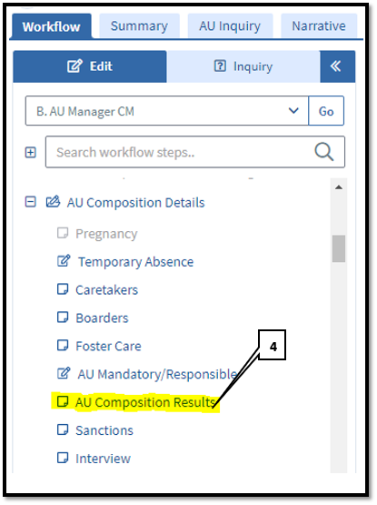 AU Composition Results Page