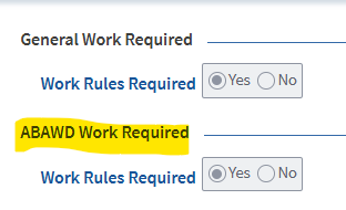 ABAWD Work Required