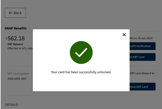 EBT Card Unlocked
