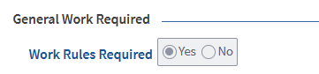 General Work Required