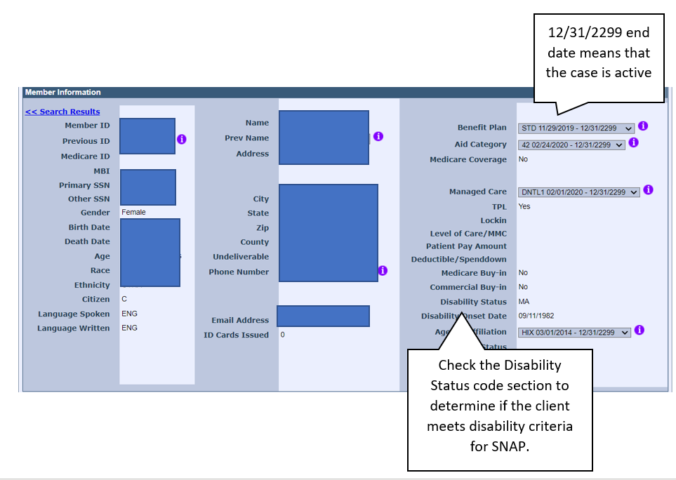 NewMMIS Disability Status 