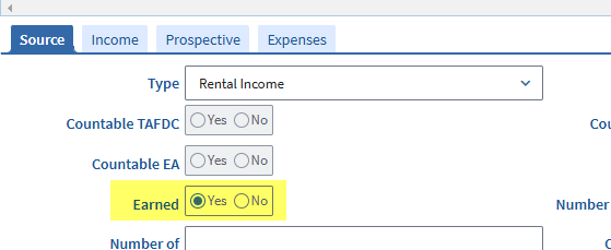 Entering Rental Income