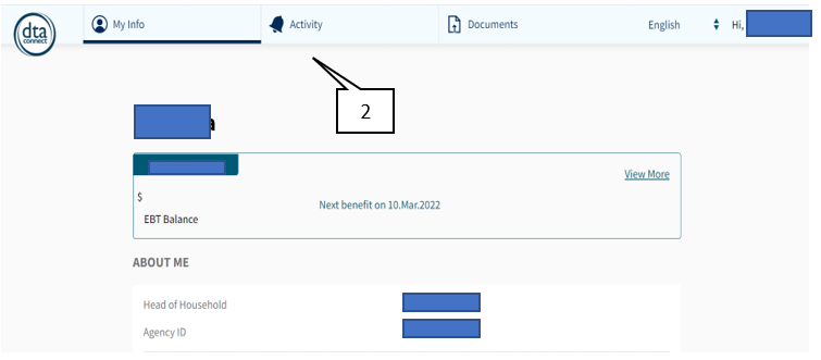 Select Activity Tab