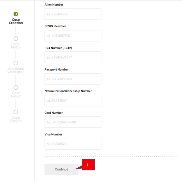 SAVE Continue Button