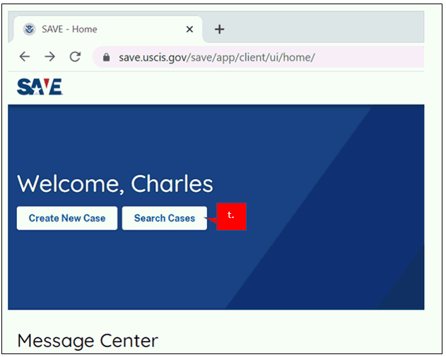 SAVE Welcome Screen