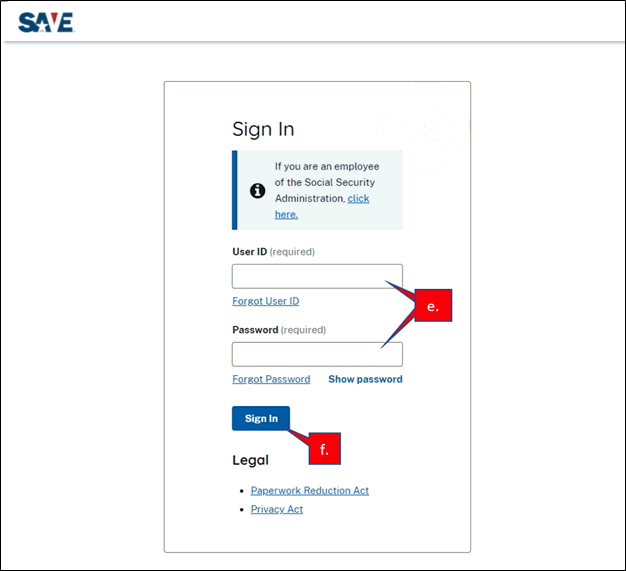 SAVE Sign in